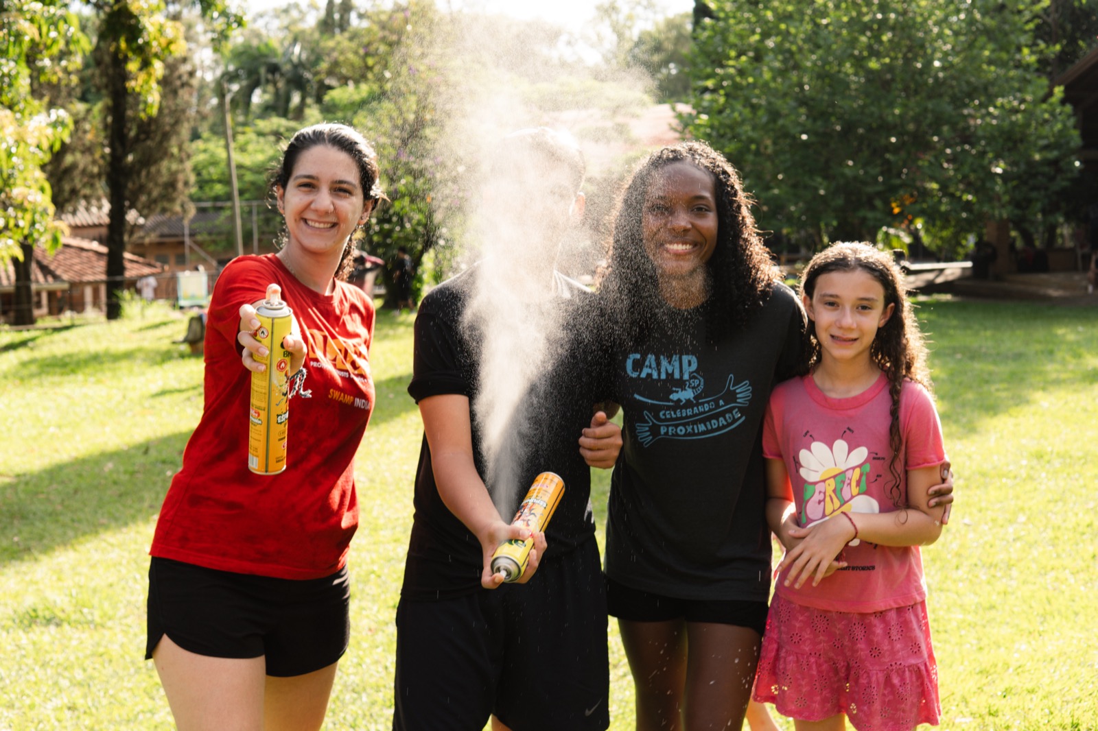 Children at summer camp outdoors