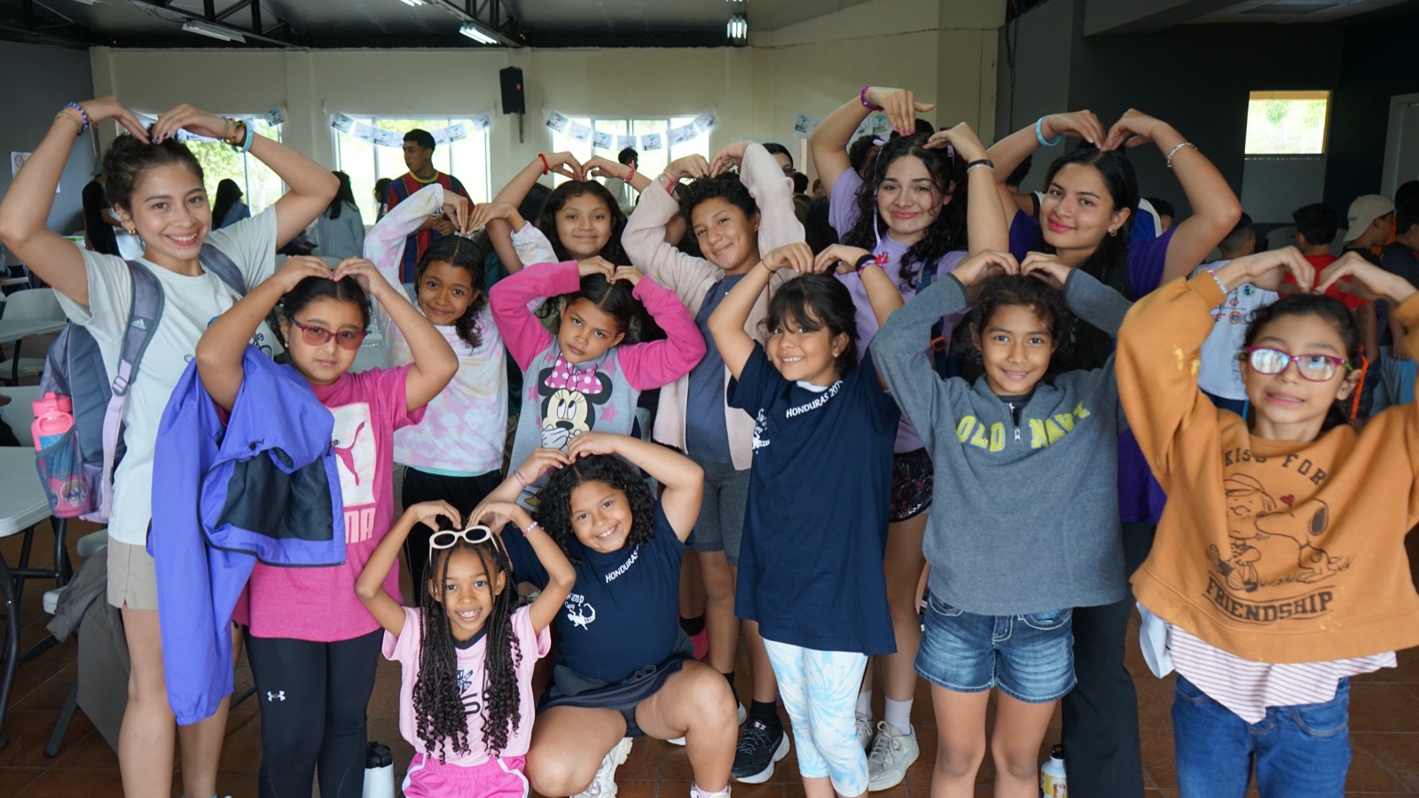 Kids playing outdoors at camp